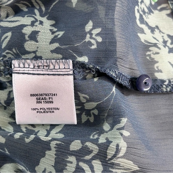 INKED & FADED Sparkly Sleeveless Peplum Sheer Blouse 39 - Picture 5 of 12